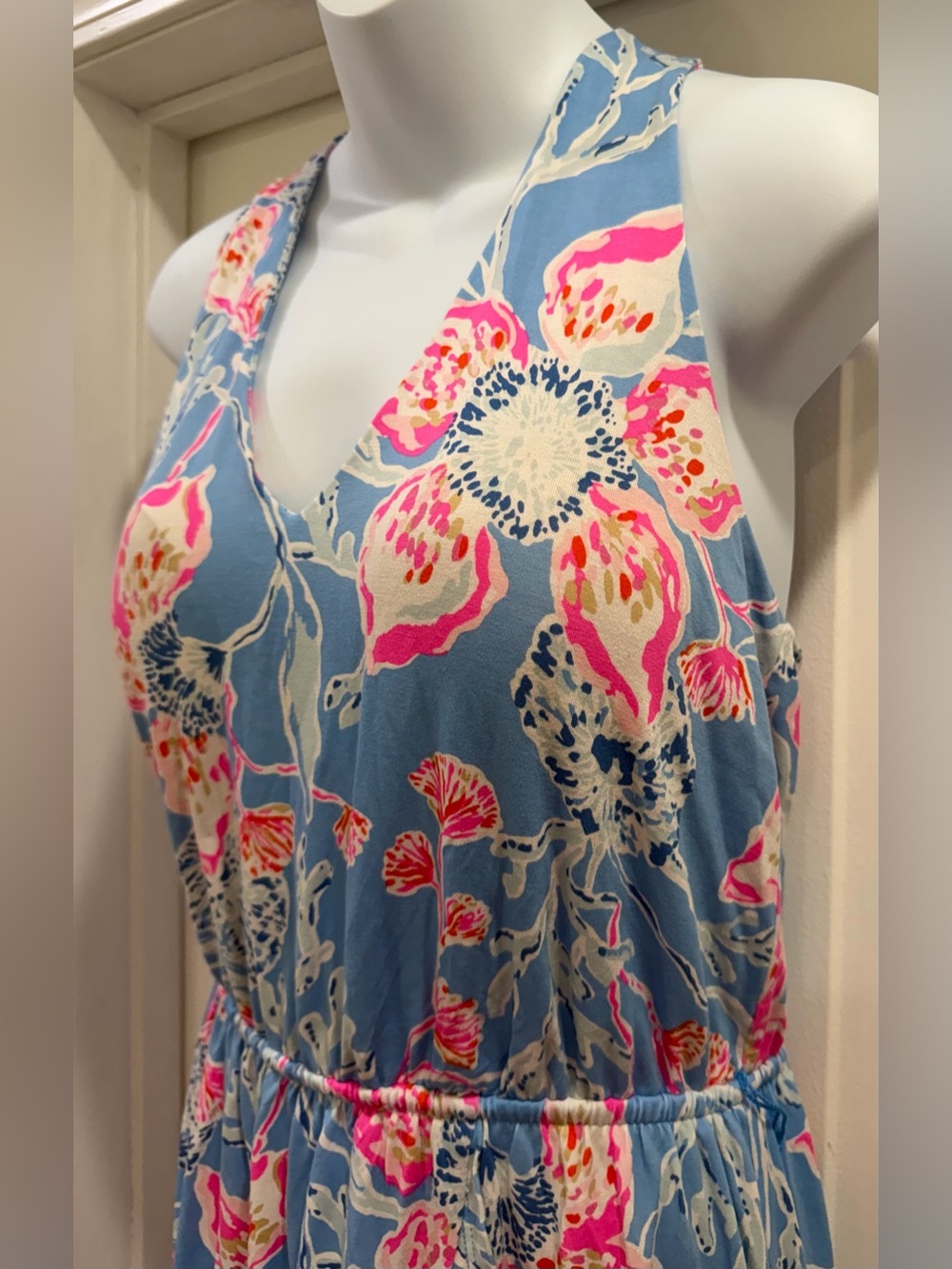 Lilly Pulitzer Camri Halter Romper "Bahamian Rhapsody" Size Medium - Picture 5 of 14